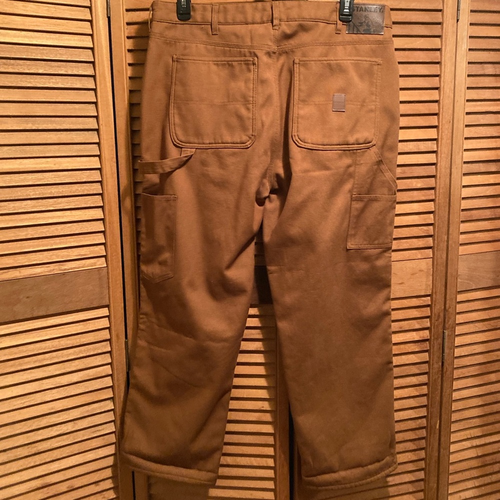 Stanley Almond Durable Canvas Fleece Lined Carpenter Pants